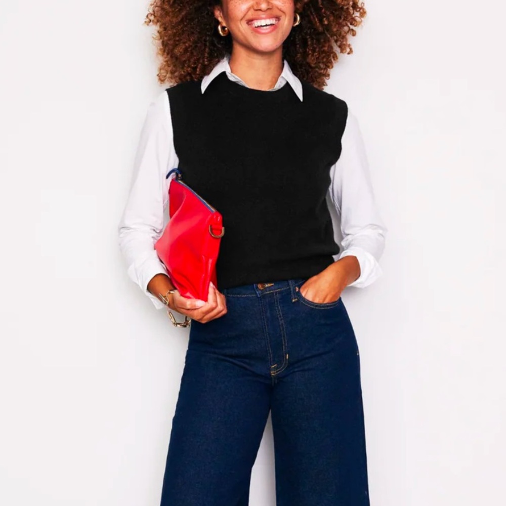 Boden Black V Neck Vest